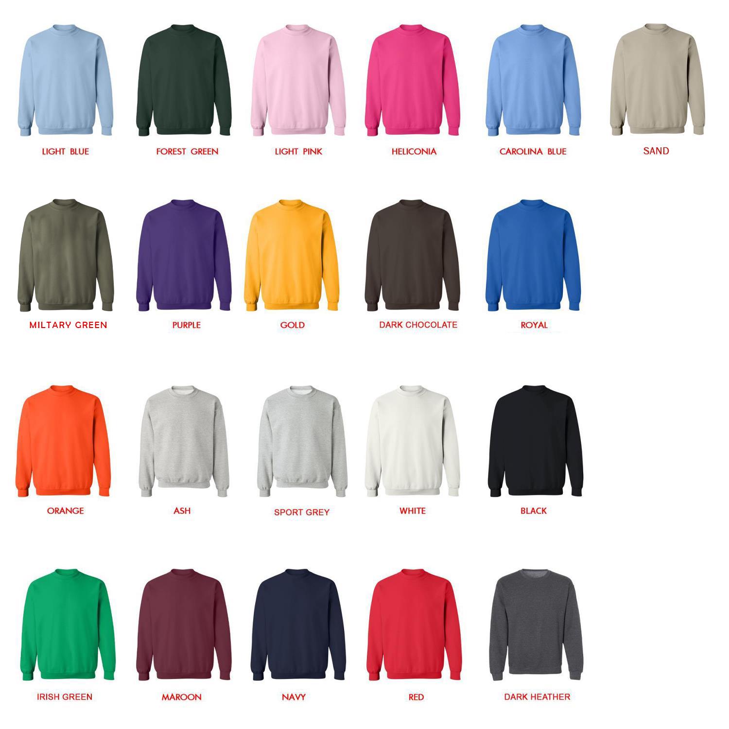 sweatshirt color chart - Sailor Moon UK Shop