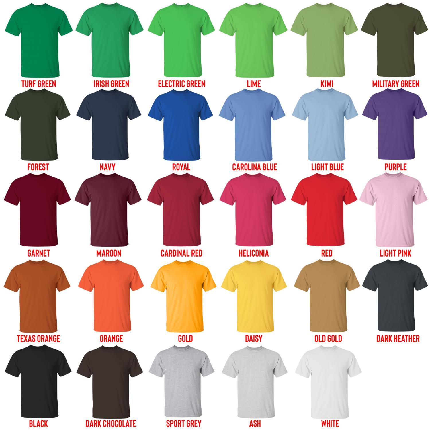 t shirt color chart - Sailor Moon UK Shop