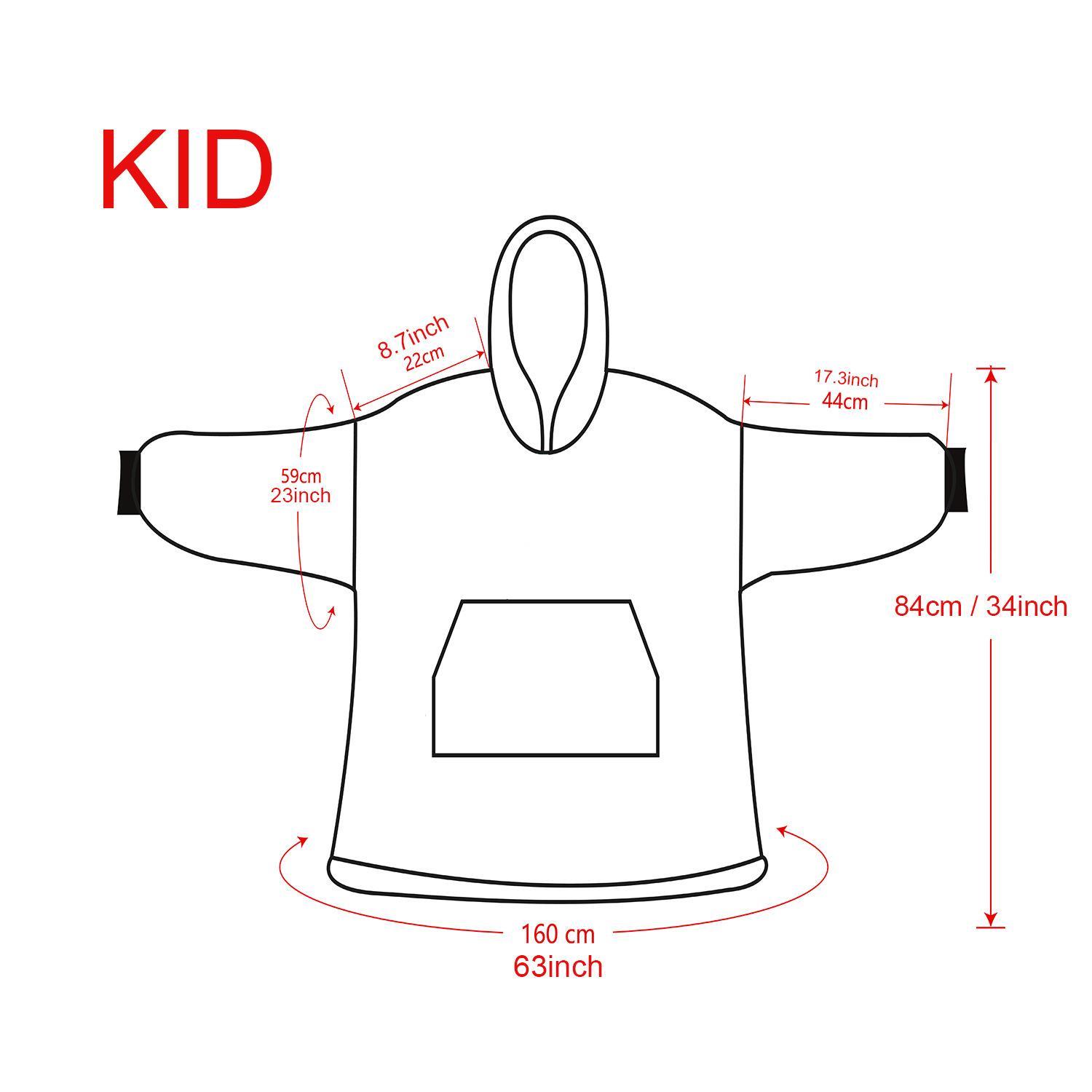 snug hoodie kid size chart - Sailor Moon UK Shop