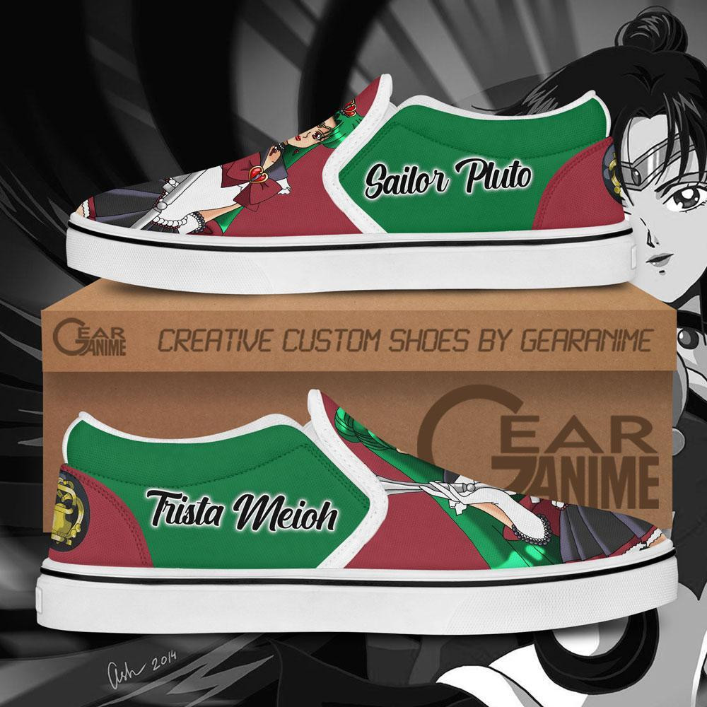Sailor Pluto Slip-On Canvas Sailor Anime Shoes - Image 2