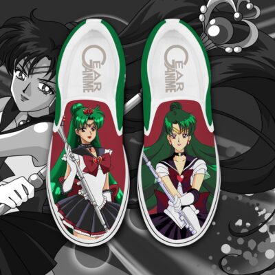 Sailor Pluto Slip-On Canvas Sailor Anime Shoes