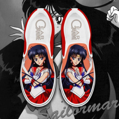 Sailor Mars Slip-On Canvas Sailor Anime Shoes