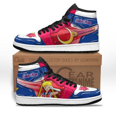 Sailor Usagi Tsukino J1 High Top Shoes Moon Crescent Wand