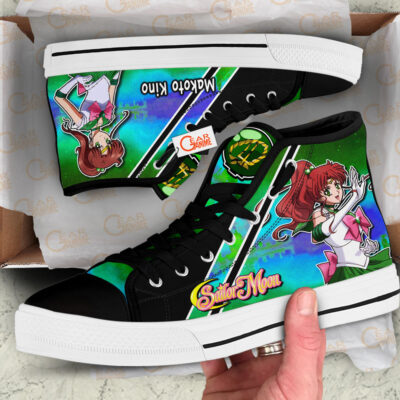 Sailor Jupiter High Tops Canvas Shoes Makoto Kino