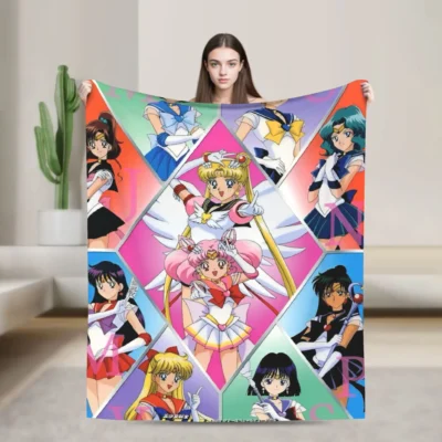 Sailors Moon Classic Anime Blanket