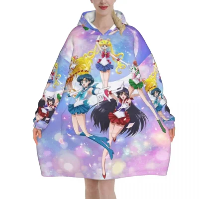 Sailors Moon Guardians Wearable Hoodie Blanket