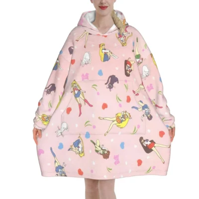 Sailors Moon Kawaii Hooded Fleece