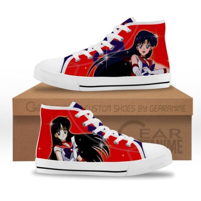 Sailor Mars Kids Sneakers Anime High Tops Canvas Shoes
