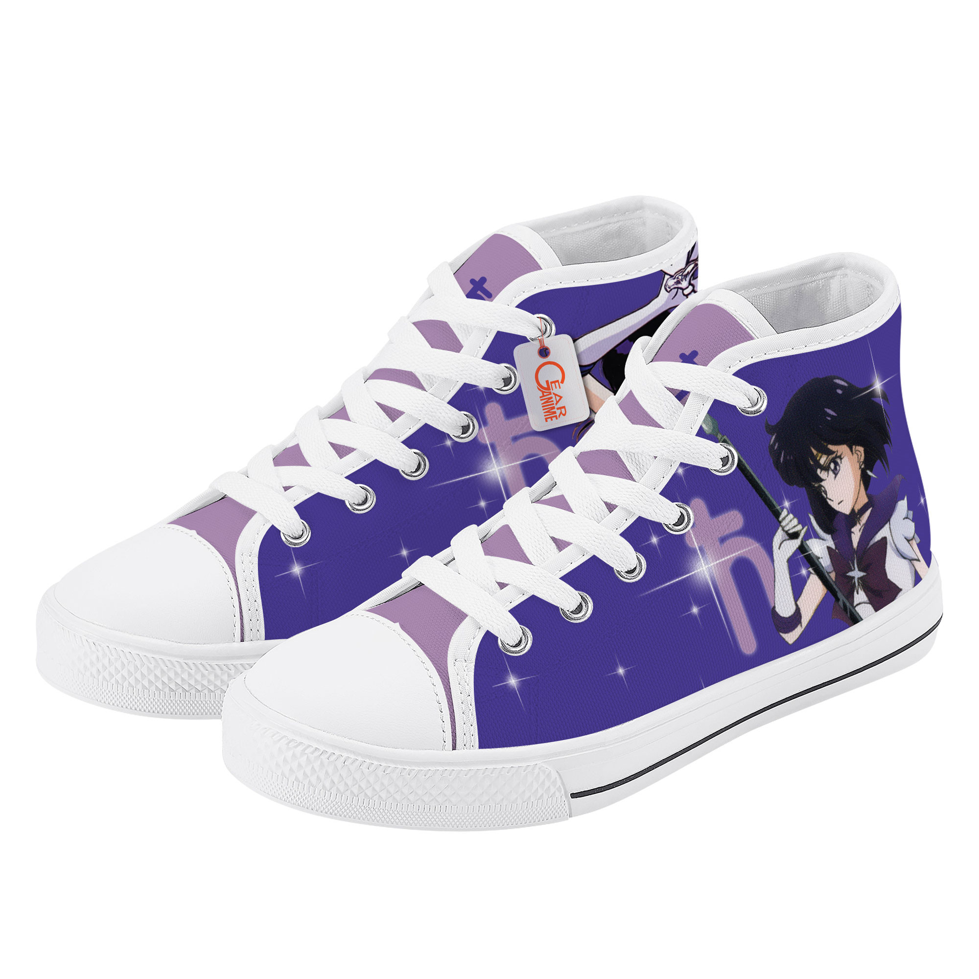 Sailor Saturn Kids Sneakers Anime High Tops Canvas Shoes - Image 2