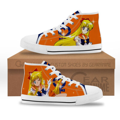 Sailor Venus Kids Sneakers Anime High Tops Canvas Shoes