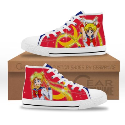 Usagi Tsukino Kids Sneakers Anime High Tops Canvas Shoes