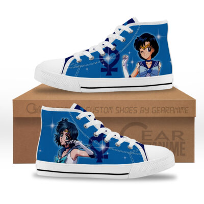 Sailor Mercury Kids Sneakers Anime High Tops Canvas Shoes