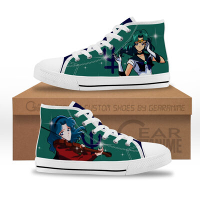 Sailor Neptune Kids Sneakers Anime High Tops Canvas Shoes