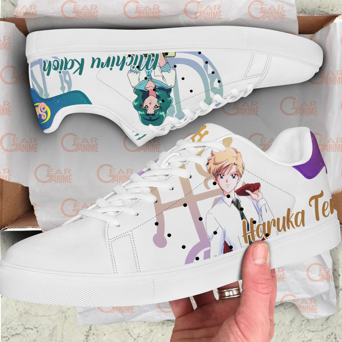 Sailor Neptune And Sailor Uranus Skate Shoes - Image 2