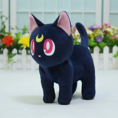 Japan Cartoon Movie Sailor Moon Luna Cat Plush - Image 3