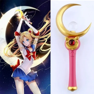Sailor Moon Usagi Tsukino Moon Stick Crystal Props Costume
