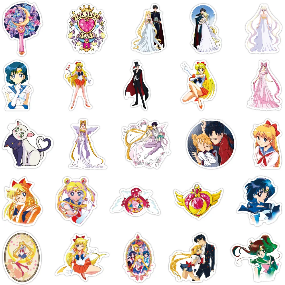 10/30/50pcs Sailor Moon Anime Stickers - Image 2