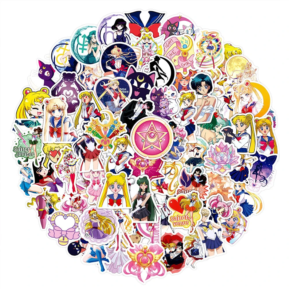 10/30/50/100PCS Cute Sailor Moon Anime Stickers