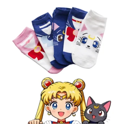 Pair of Cute and Trendy Sailor Moon Anime Cosplay Socks