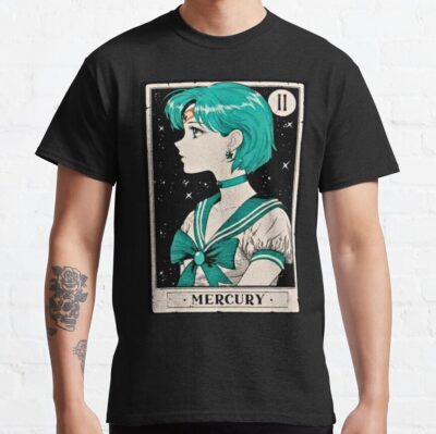 Celestial Warrior Tarot Mercury Inspired Card Art T-Shirt