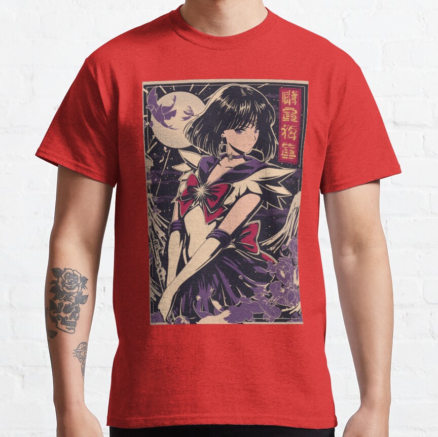 Sailor Saturn Vintage Poster T-Shirt - Image 3