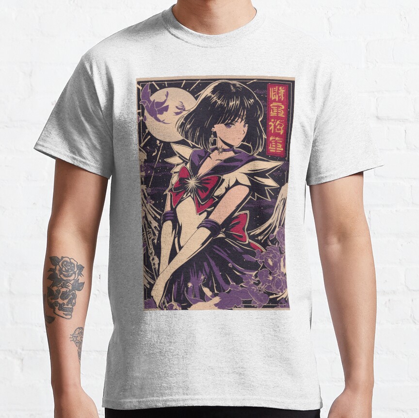 Sailor Saturn Vintage Poster T-Shirt - Image 2